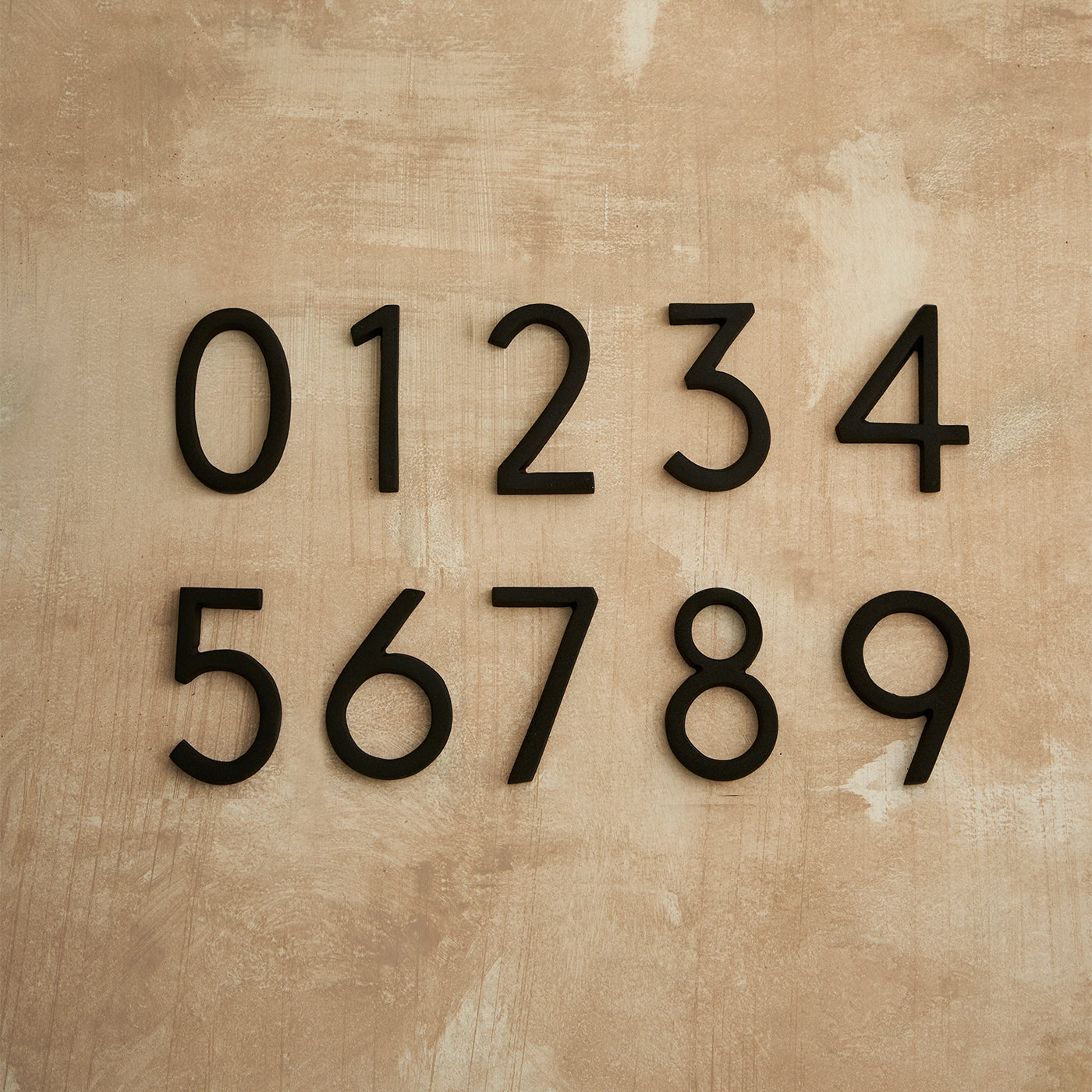 Modern Black House Numbers - AURELE 4"
