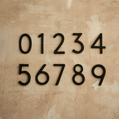 Modern Black House Numbers - AURELE 4"