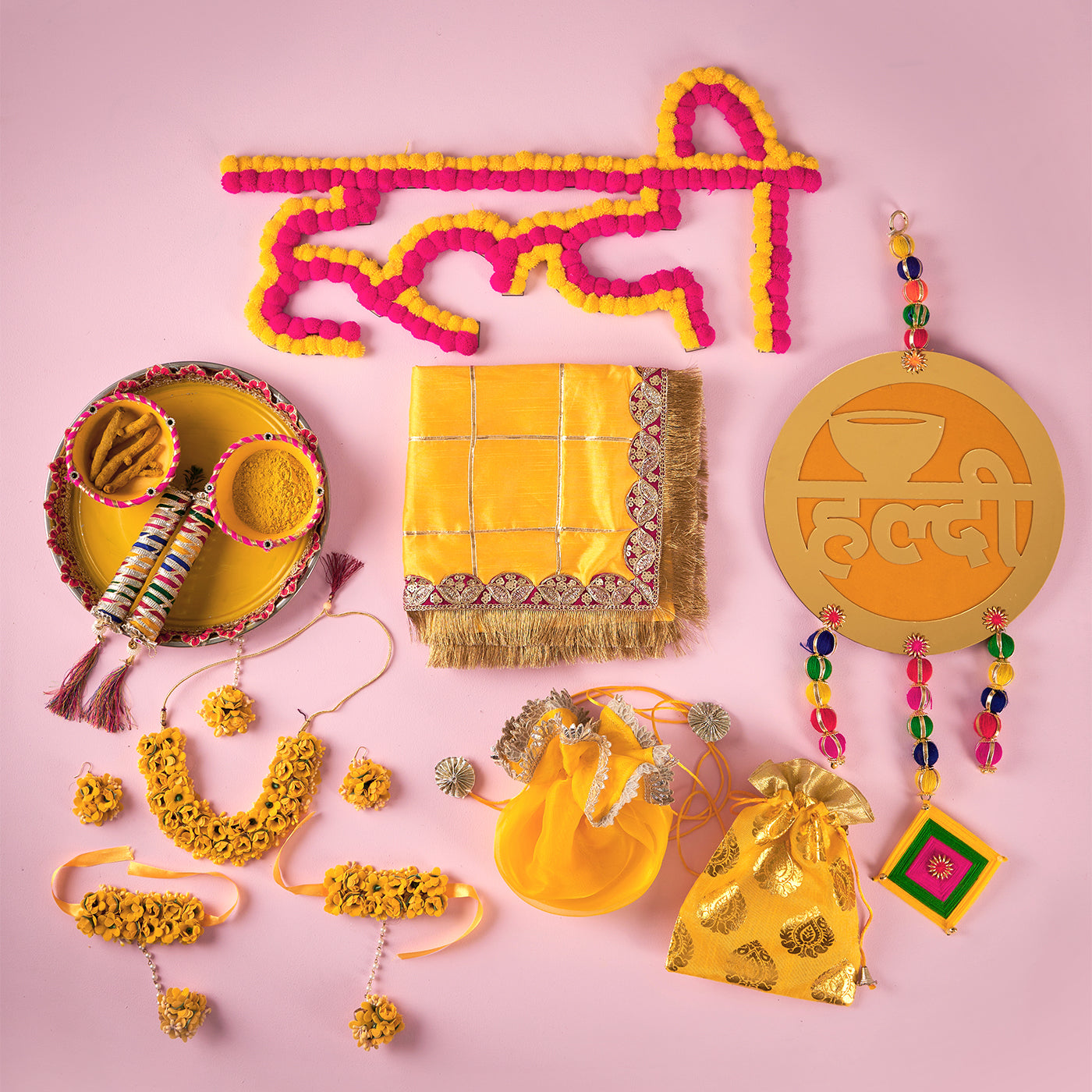 Bridal & Groom Haldi Box | Pack of 14