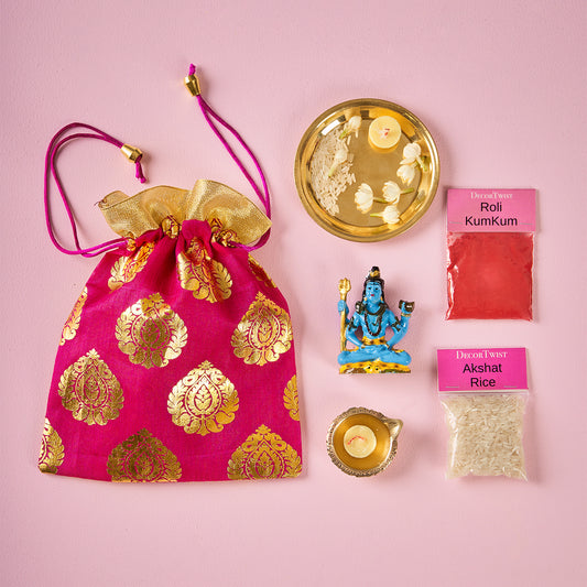 New Car (Vahana) Puja Samagri / Gift Kit - Shiv/Bholenath