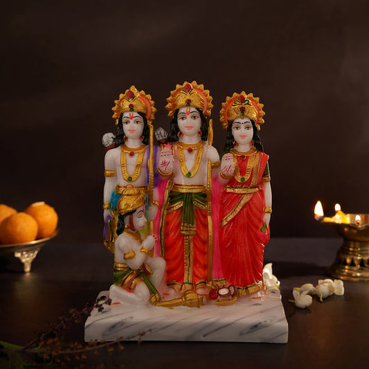 Ram Darbar Murti With Ram Lakshman Sita and Hanuman for Home Temple Decor