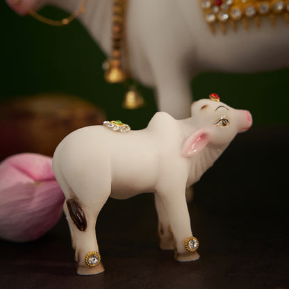 Kamdhenu Cow With Calf Statue