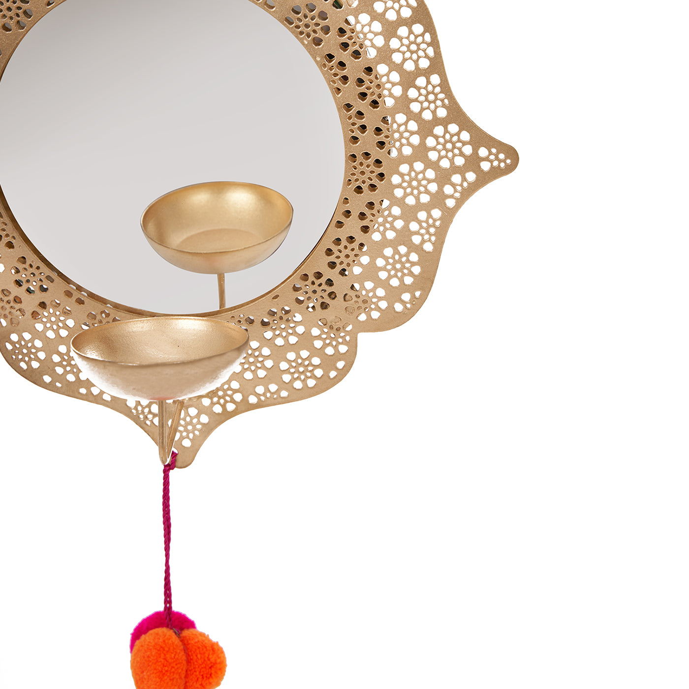 Malhaar  Hanging Decorative tealight with mirror