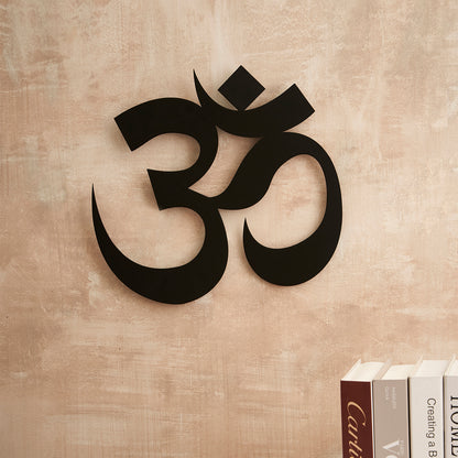Om Metal Wall Art - Black
