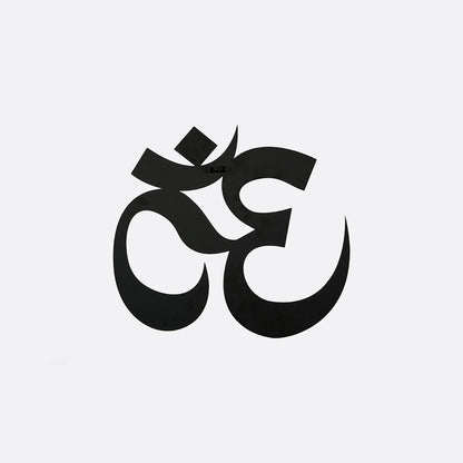 Om Metal Wall Art - Black