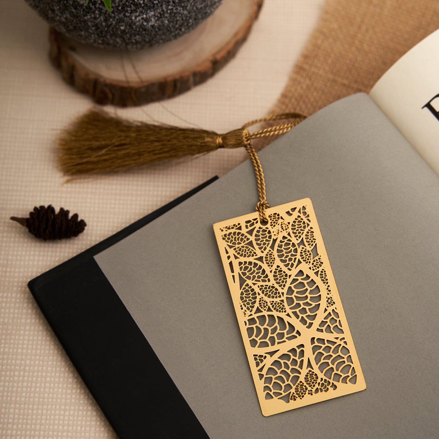 Brass Flower Bookmark