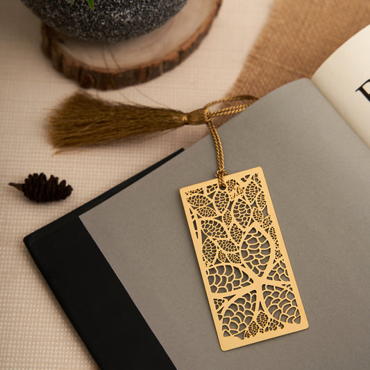 Brass Flower Bookmark