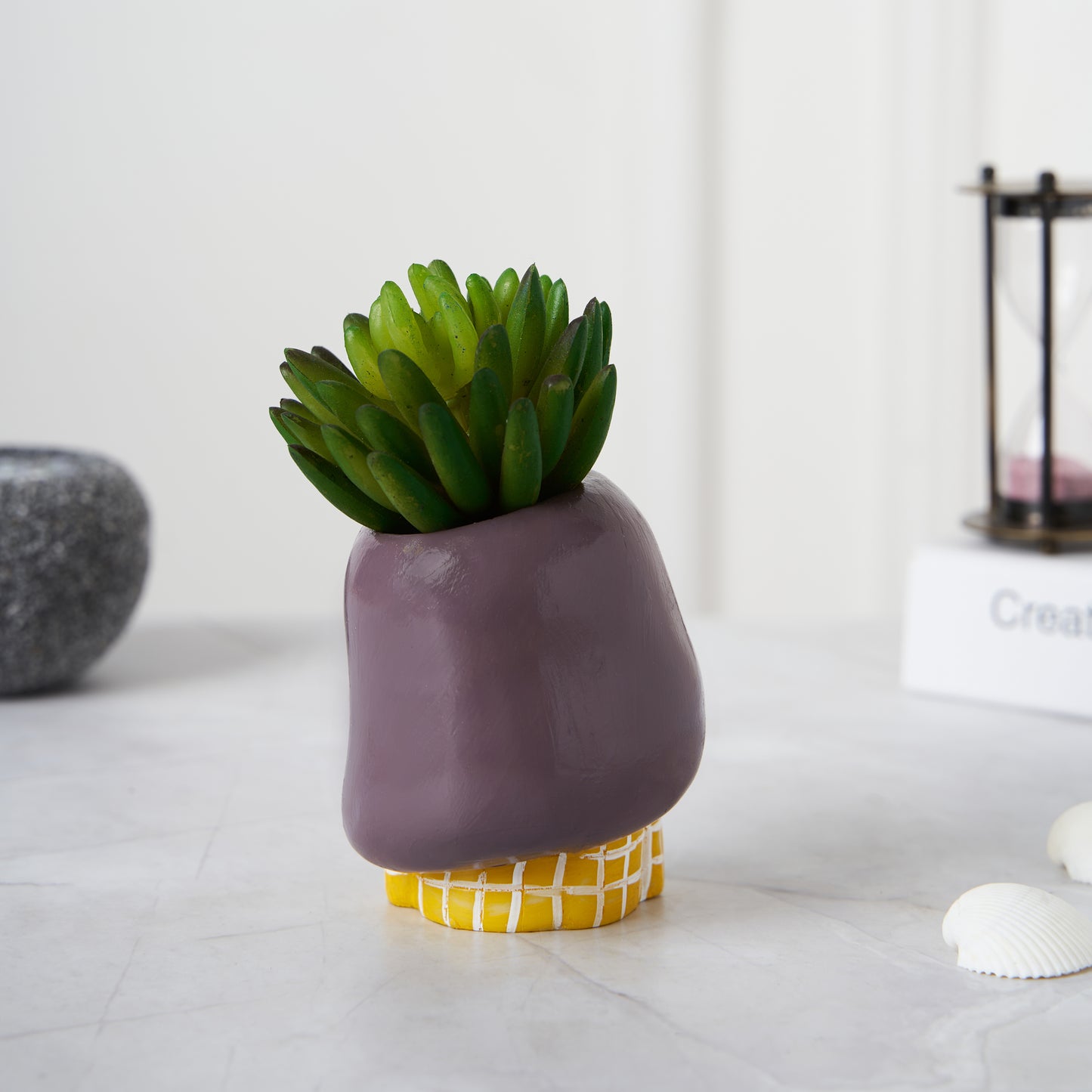 Cute Yellow Girl Succulent Planter For Home Garden Office Desktop