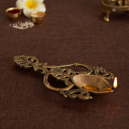 Ahuti Brass Pooja Havan Chammach/Spoon/Harathi Deepak